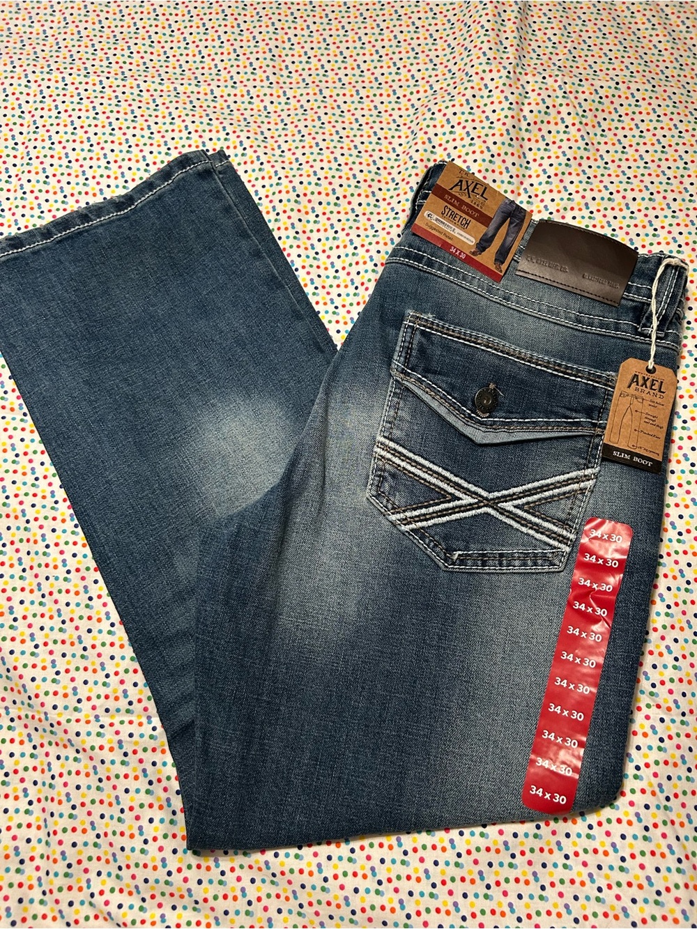 AXEL Men’s Bootcut Jeans in Medium Blue